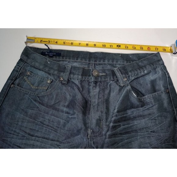 SACRED CULT Men’s Jeans Sz 34x32 Whiskered Embroidered Metallic Straight Leg VGC - Picture 6 of 8